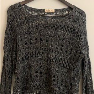 Gray web sweater